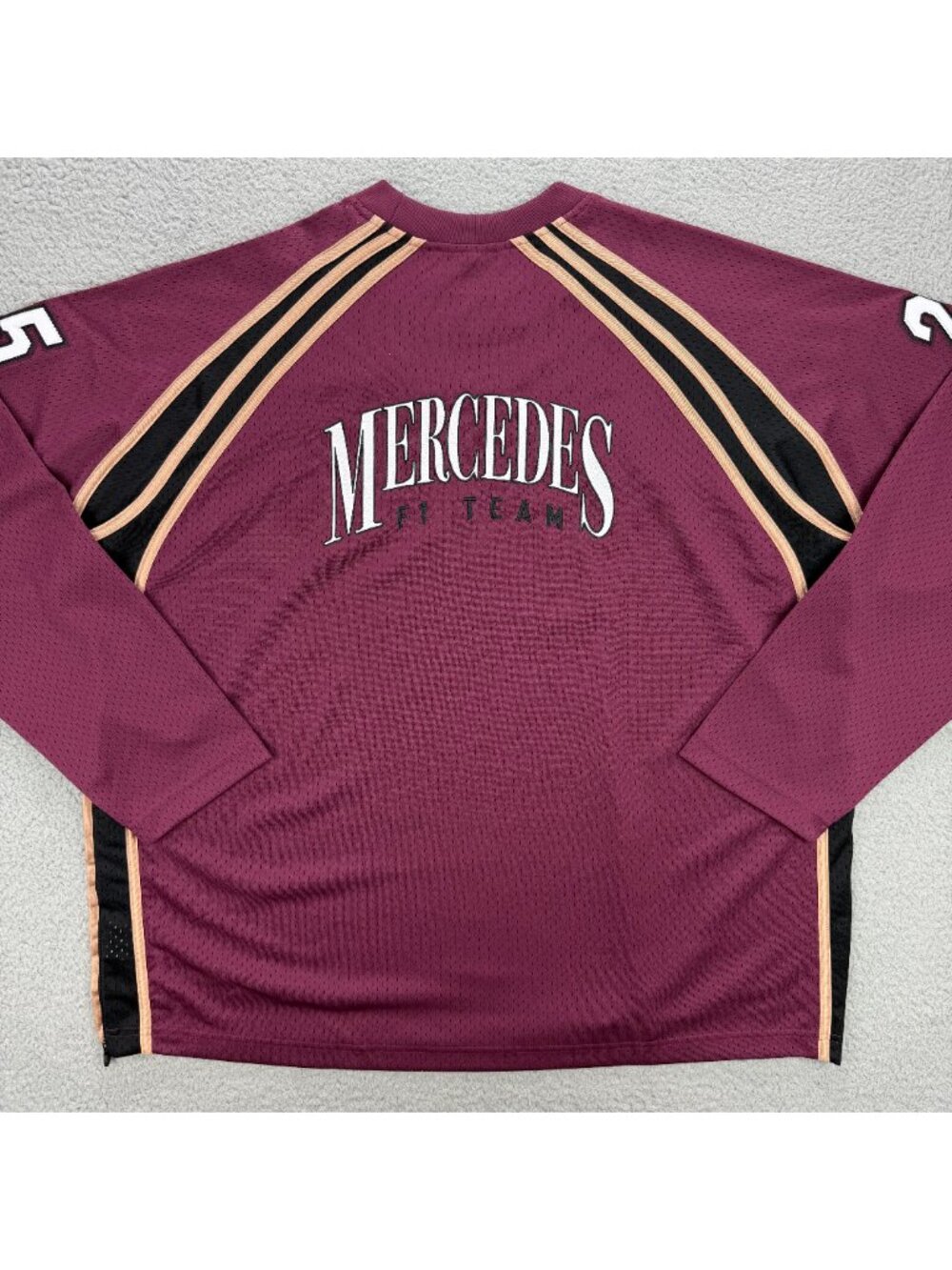 Adidas Jersey Mens 2XL XXL Red Mercedes AMG Petronas F1 Team Long Sleeve Shirt